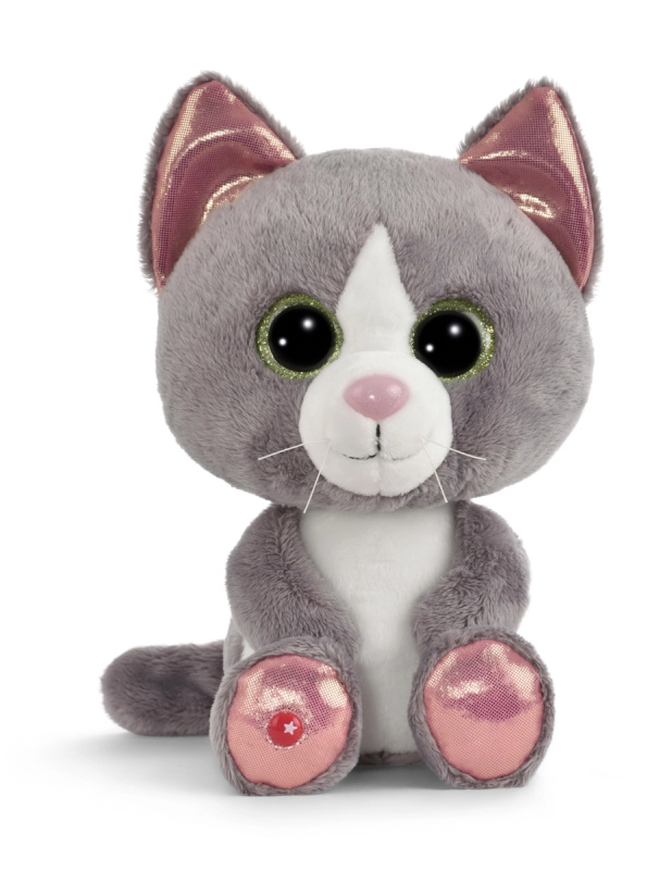 NICI Glubschis plyš Kočka šedá Felinja 25cm, GREEN