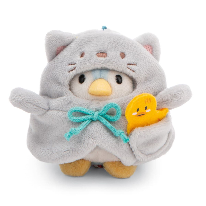 NICI plyš MyMochi Tučňák Waddle 8cm v kostýmu kočičky a kačenkou,set dárkové balení 8,5x6,5x10cm
