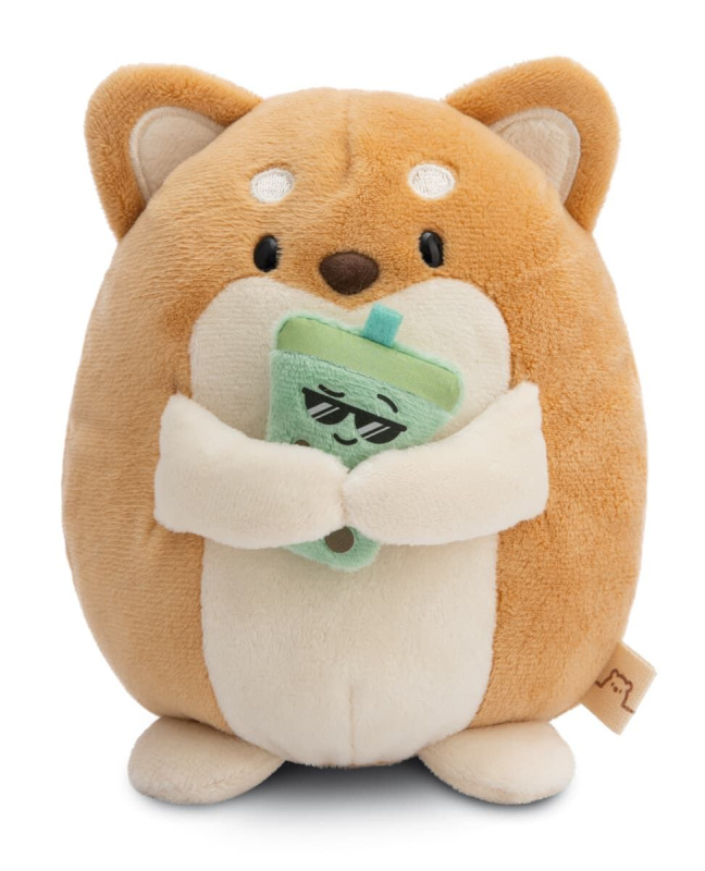 NICI plyš MyMochi Pejsek Hiro 16cm s bubble tea v dárkovém balení,11x12x6,5cm
