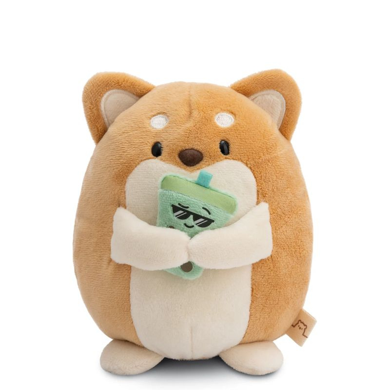 NICI plyš MyMochi Pejsek Hiro 16cm s bubble tea v dárkovém balení,11x12x6,5cm