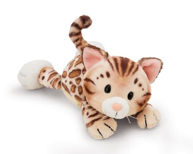 NICI plyš Kočka bengálská 20cm, ležící green