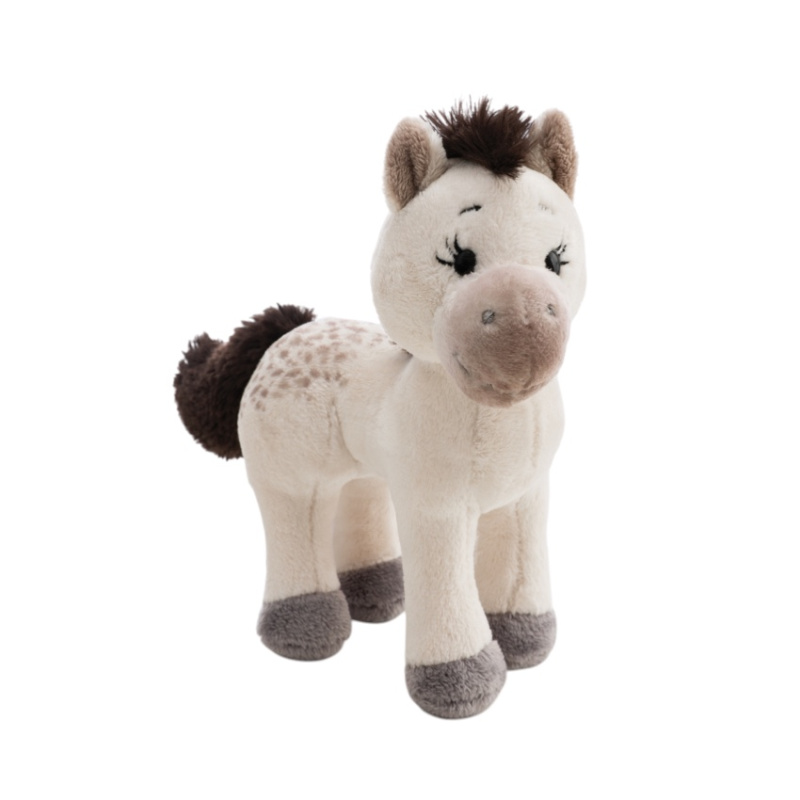 Nici plyšový poník Mony bílý 17 cm, řada Green