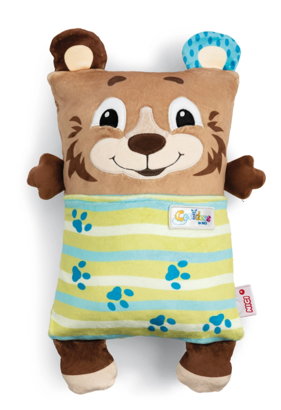 NICI Cosidoos plyš Medvěd oboustranný motiv 30x20cm