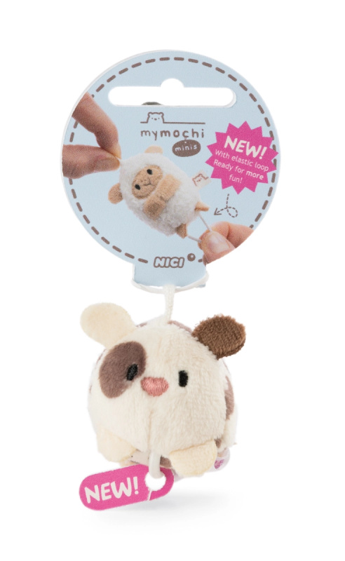 Nici přívěsek MyMochi dalmatin Dalma 5 cm – ležící plyšový talisman s gumičkou