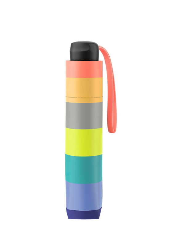 UNITED COLORS OF BENETTON Benetton deštník Skládací Barevný Multistripe Fresh Salmon Super Mini 23cm/95cm