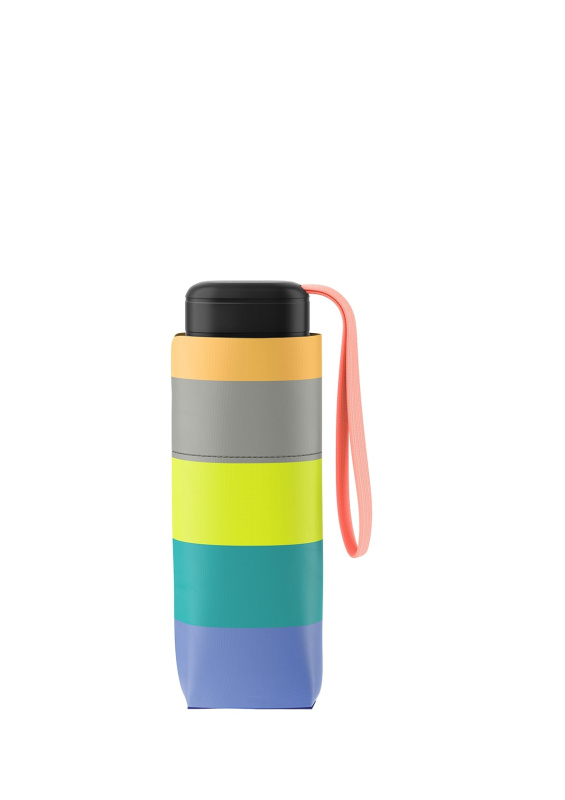 UNITED COLORS OF BENETTON Benetton deštník Skládací Barevný Multistripe Fresh Salmon Ultra Mini 17cm/87cm