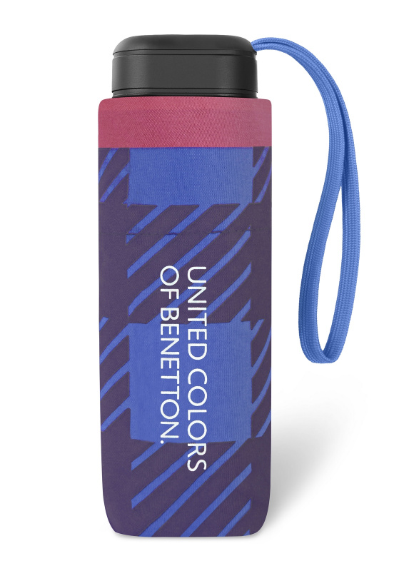 UNITED COLORS OF BENETTON Benetton deštník Ultra Mini Flat Skládací Modrý Blue Checks 17cm/87cm