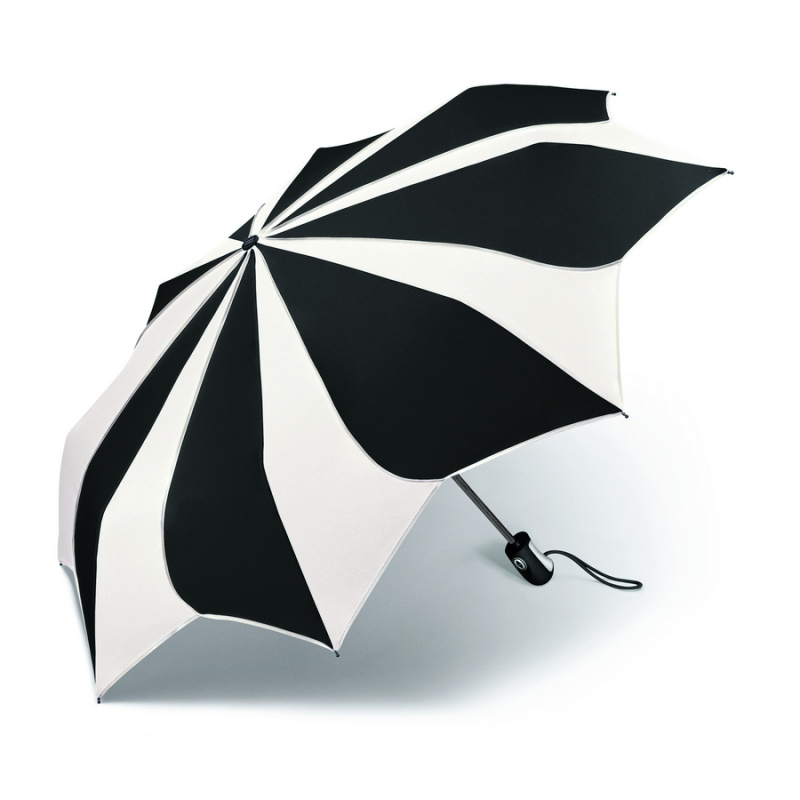 Pierre Cardin deštník skládací automatický Černý/bílý 27.5cm/98cm