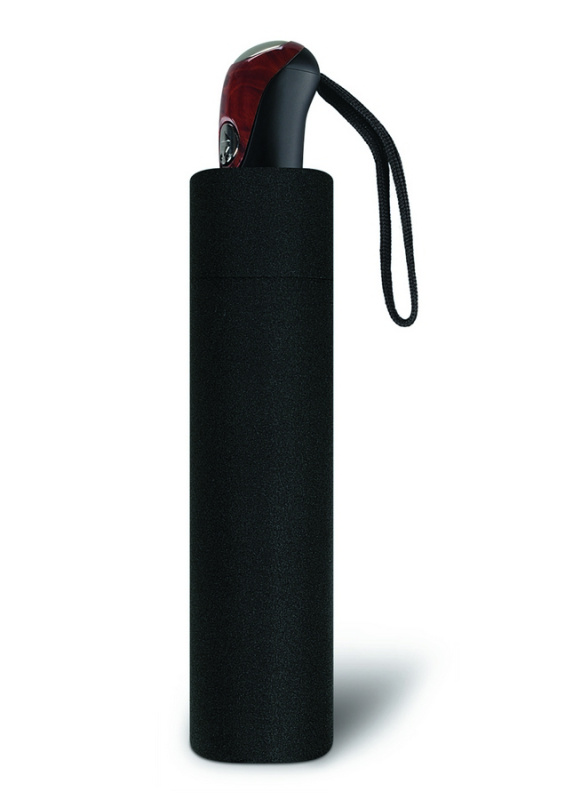 Pierre Cardin deštník Easymatic Skládací automatický Černý 29cm/100cm Dřevěná rukojeť