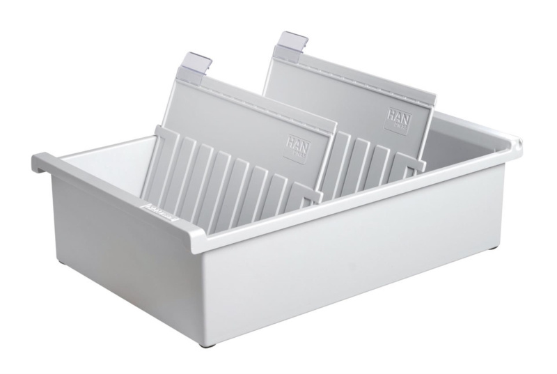 Kartotéka HAN A5 - 228 x 96 x 346 mm, na šířku, šedá