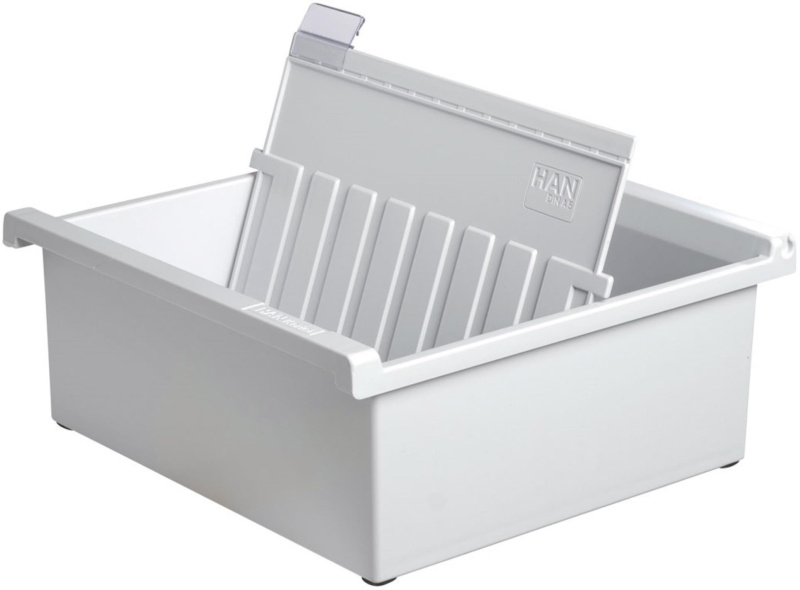 Kartotéka HAN A5 - 228 x 96 x 235 mm, na šířku, šedá