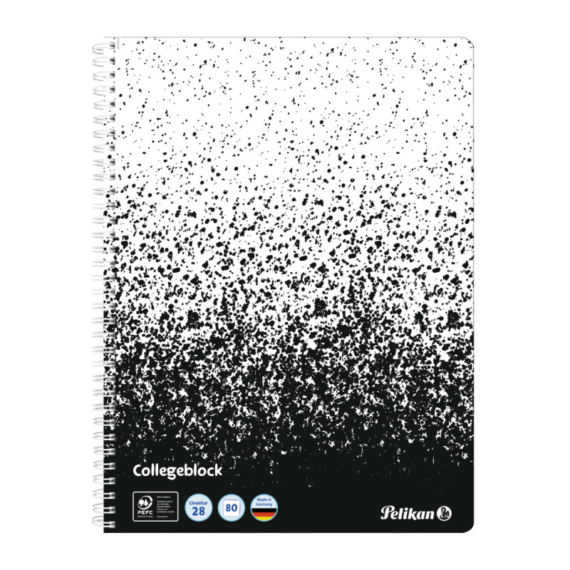 Pelikan - Blok spirálový A4/80 listů, čtvereček, černá/bílá