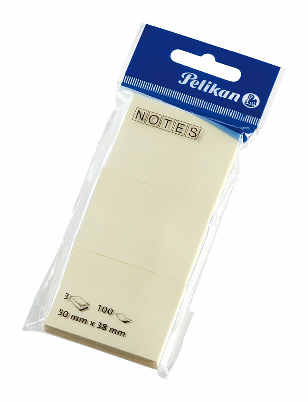 Samolepicí bloček žlutý Pelikan 50x38mm / 3ks