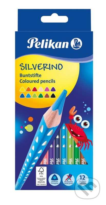Pastelky Silverino tenké 12ks