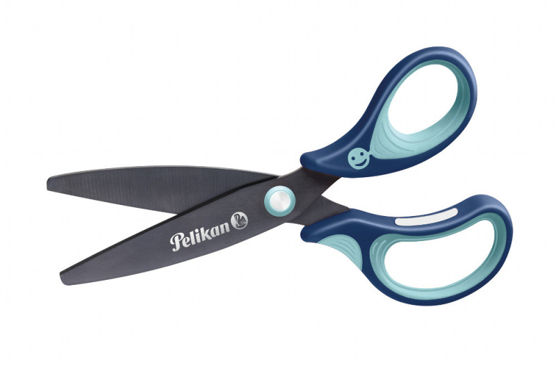 Dětské ergonomické nůžky Griffix s kulatou špičkou - pro praváky, modré