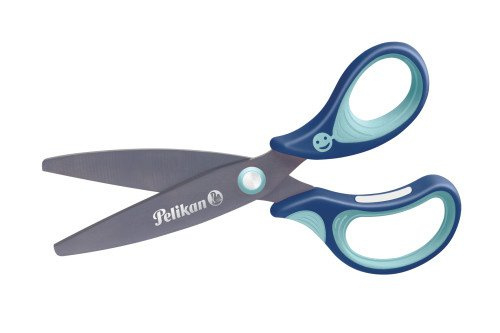 Dětské ergonomické nůžky Griffix s kulatou špičkou - pro praváky, modré