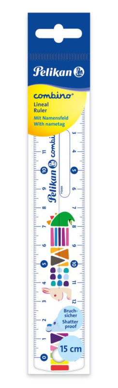 Pelikan Pravítko Combino 15 cm, se zvířátky
