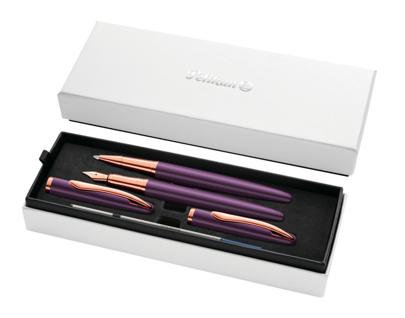 Pelikan - Pero plnicí a roller Jazz Noble fialové v boxu