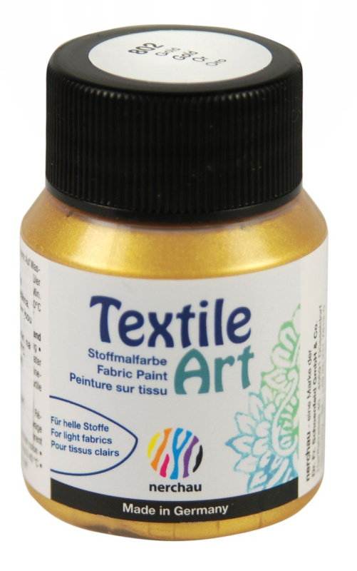 Barva na světlý textil Nerchau, 59 ml - zlatá