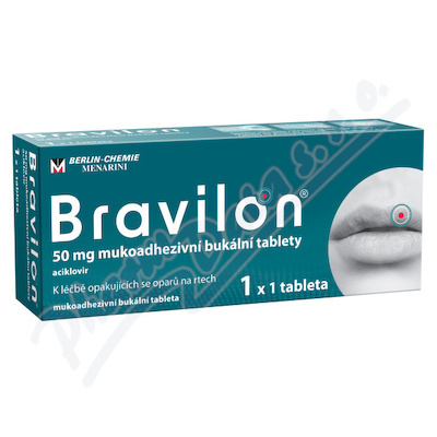 BRAVILON 50 mg mukoadhezivní bukální tableta 1 kus