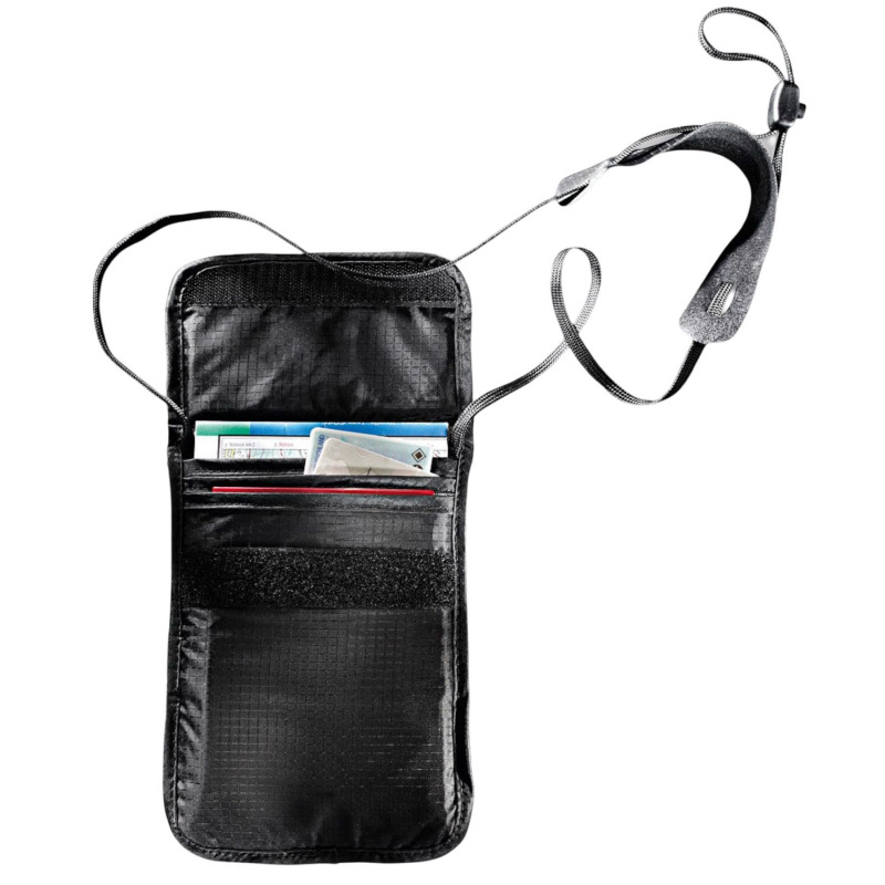 Tatonka Skin Folded Neck Pouch, peněženka, černá