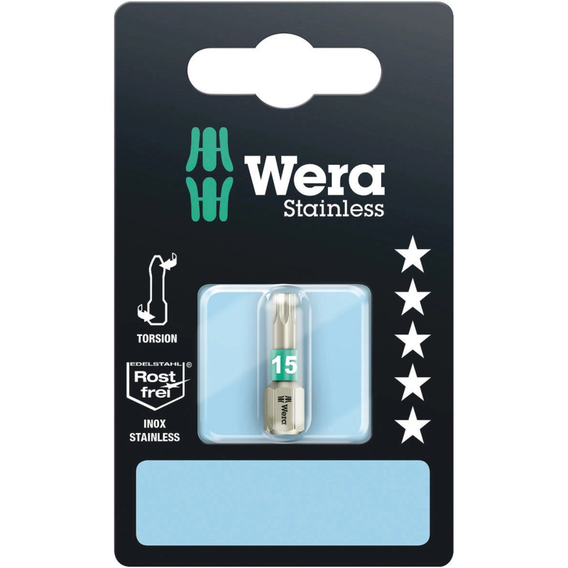 Wera Bit Torx 3867/1 TS, nerezová ocel, TX15 x 25 mm