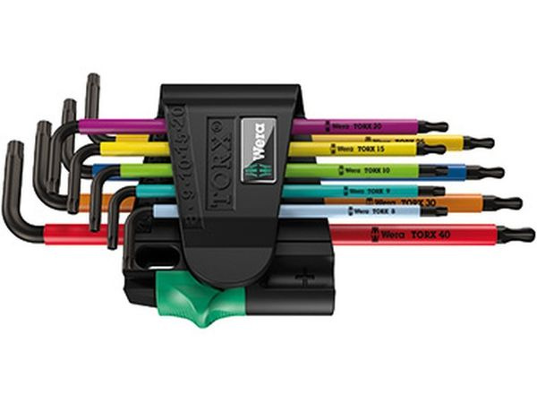 Wera Sada úhlových klíčů 967/9 TX BO Multicolour 1 SB BlackLaser, 9dílná