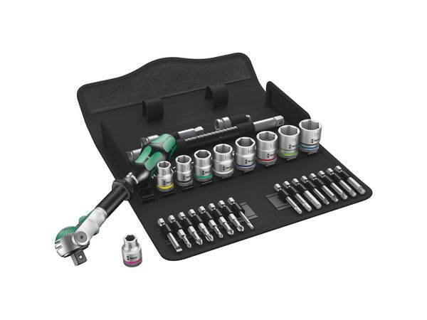 Wera Ráčnová sada Zyklop Speed 8100 SB 6, metrická, 3/8", 28dílná