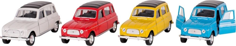 WELLY Autíčko na zpětné natažení Renault 4 žlutý