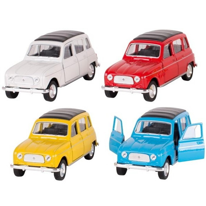 WELLY Autíčko na zpětné natažení Renault 4 žlutý