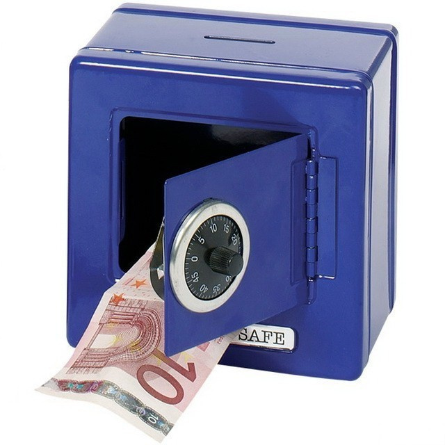 Goki Plechová pokladnička – Trezor modrý