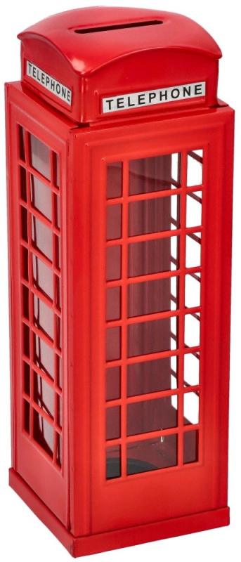 Goki Plechová pokladnička Telefonní budka