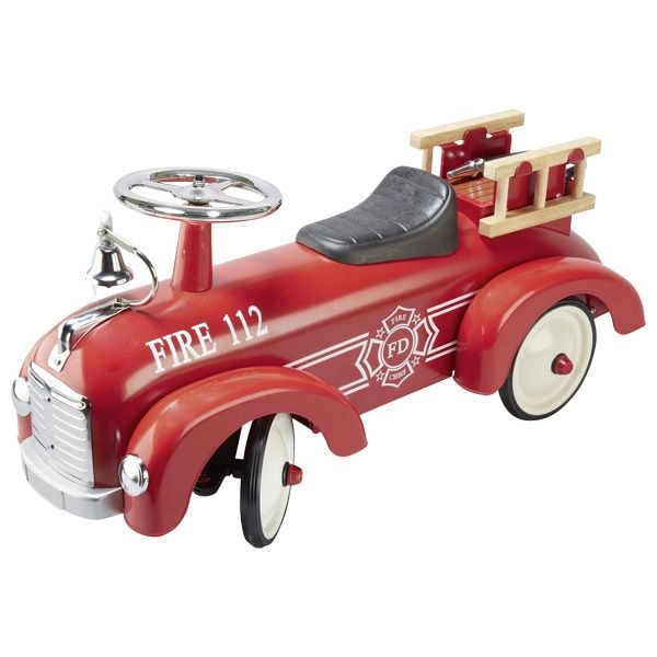 Odrážedlo kovové - Historické auto, požární (Goki)