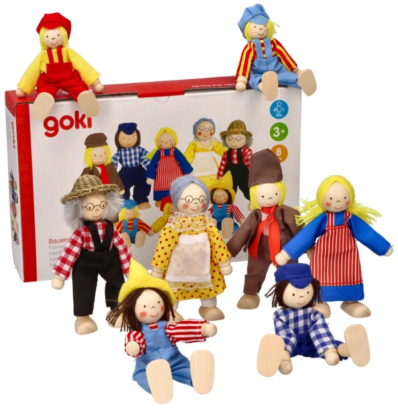 Goki Panenky do domečku farmářova rodina 8 ks