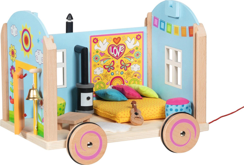 Goki Dřevěný karavan pro panenky