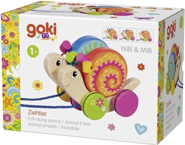 Tahací hračka - Šnečí kamarádi Willi a Mill (Goki)