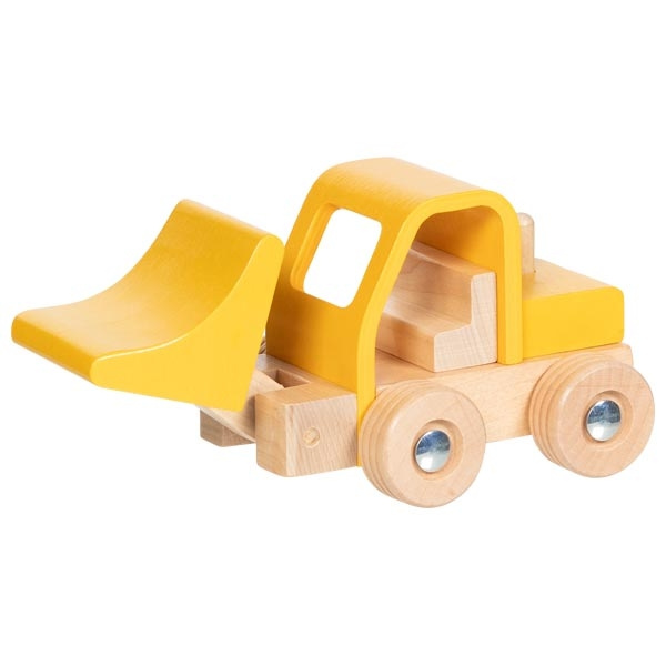 Auto - Dřevěný nakladač žlutý (Goki)