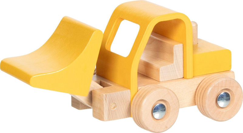 Auto - Dřevěný nakladač žlutý (Goki)