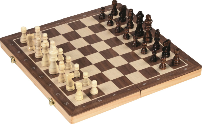 GOKI Dřevěné šachy 2v1 magnetické