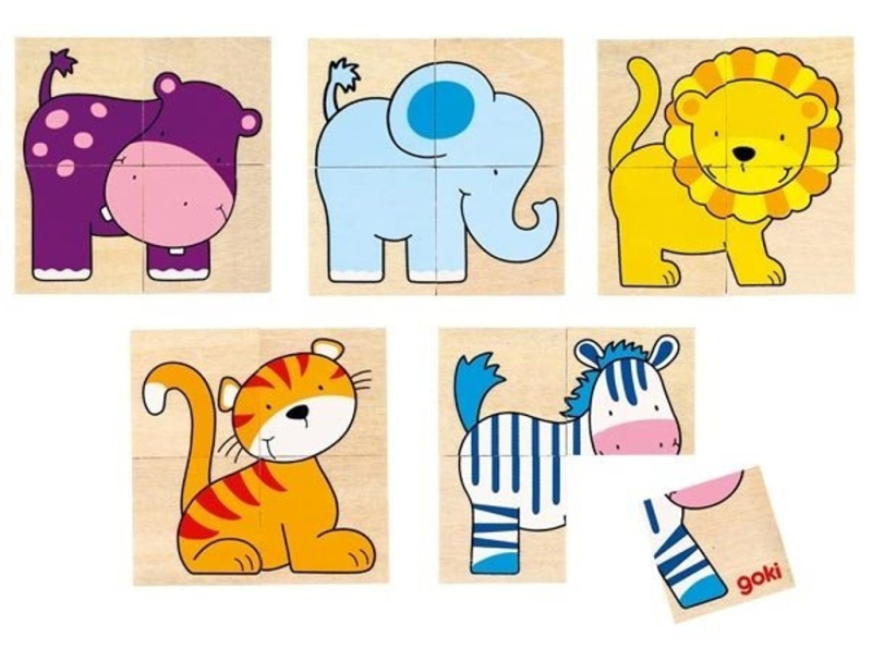 Goki První puzzle Divoká zvířátka 20 ks