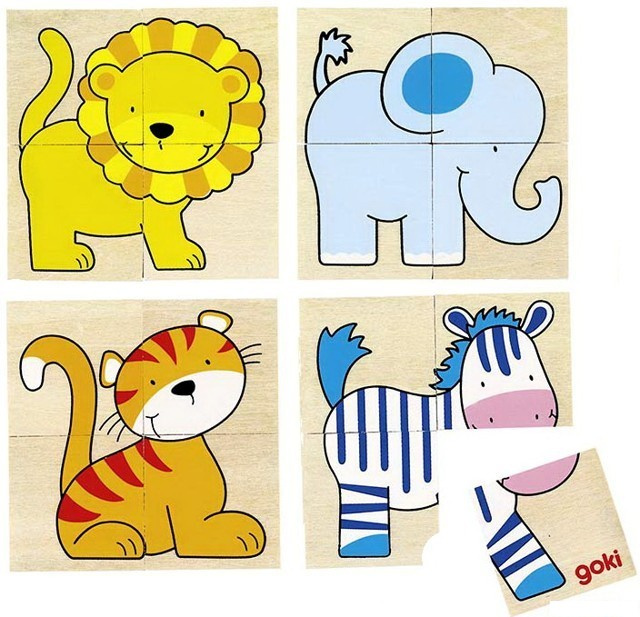 Goki První puzzle Divoká zvířátka 20 ks