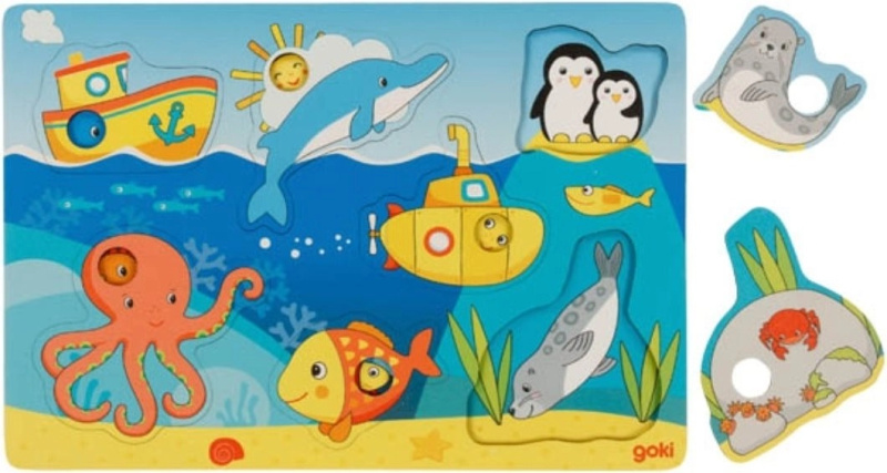 Puzzle odkrývací - Na moři, 7ks (Goki)