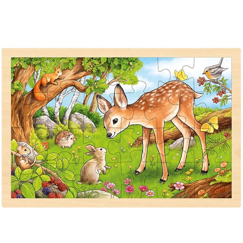 GOKI Dřevěné puzzle Koloušek 24 dílků