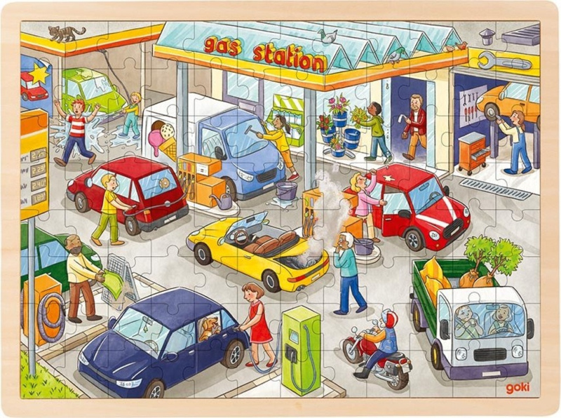 Puzzle Čerpací stanice, 96 dílků