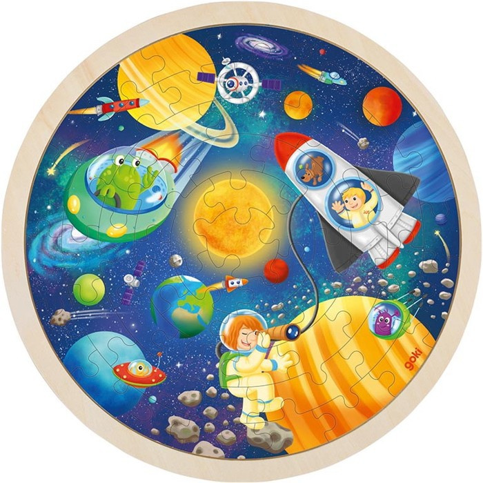 Goki kulaté puzzle Vesmír 57 dílů