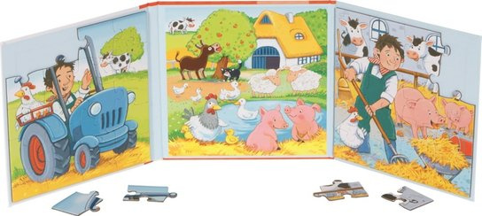 GOKI Magnetická puzzle kniha 2x20 dílků