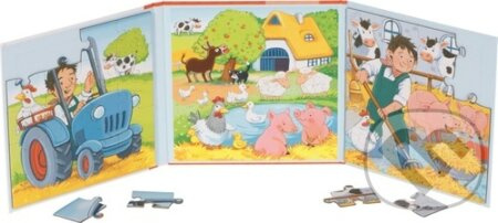GOKI Magnetická puzzle kniha 2x20 dílků