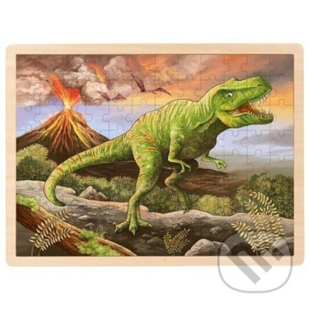 GOKI Dřevěné puzzle T-Rex 96 dílků