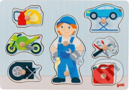 GOKI Dřevěná vkládačka Automechanik