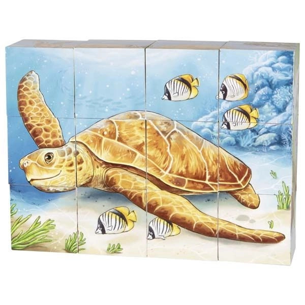 Puzzle - Kostky zvířata Austrálie, 12 ks Montessori